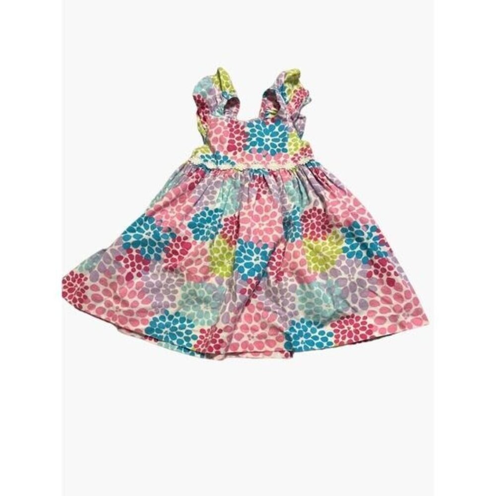 Kelly's Kids Dress Girls Size 3 4 Watercolor Multi Color Peonies